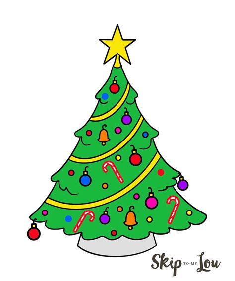 easy to draw christmas images|free christmas tree drawing picture.